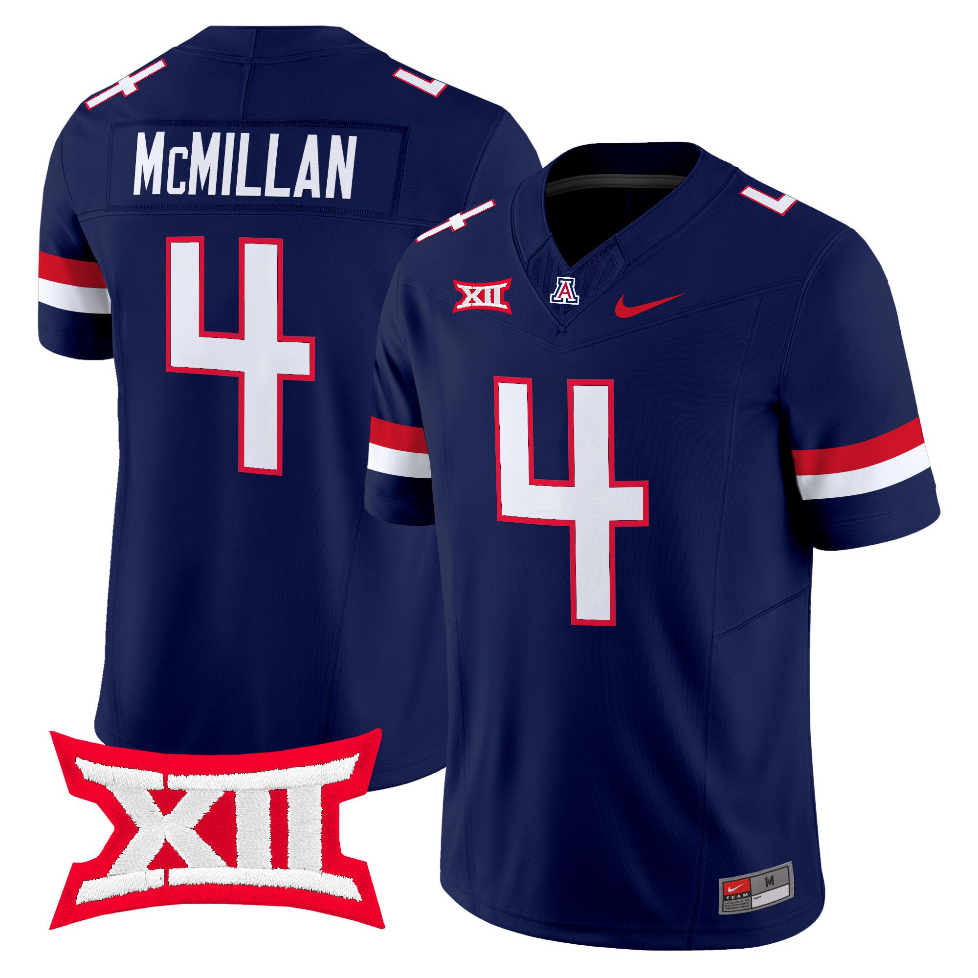 Men Arizona Wildcats #4 Mcmillan Blue Nike 2024 Vapor Limited NCAA Jersey style 1